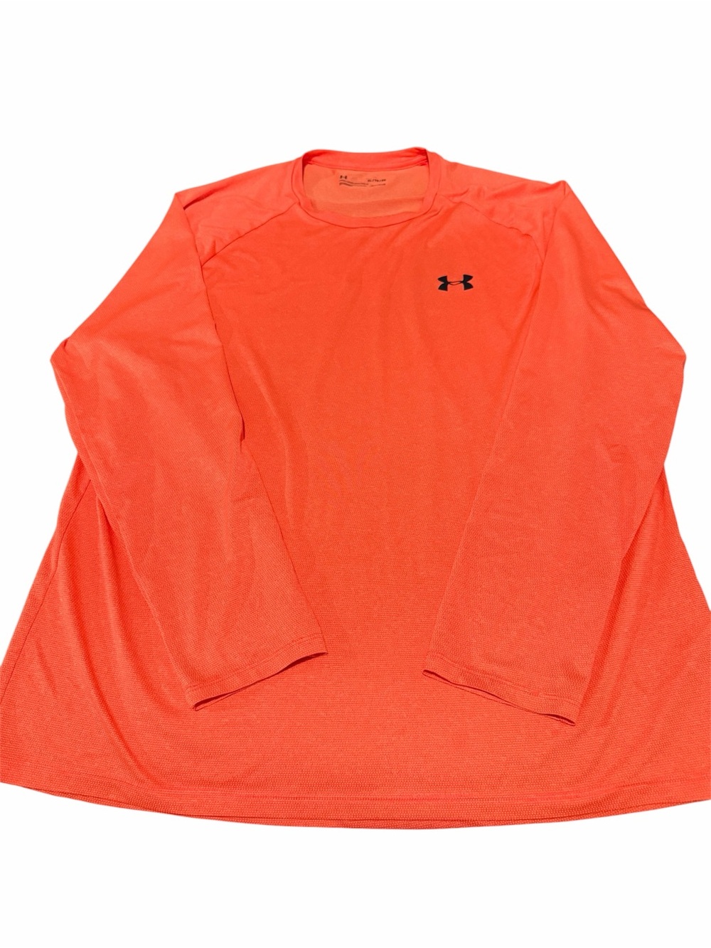 Under Armour Long Sleeve Performance Tee - Orange with Black Logo XL